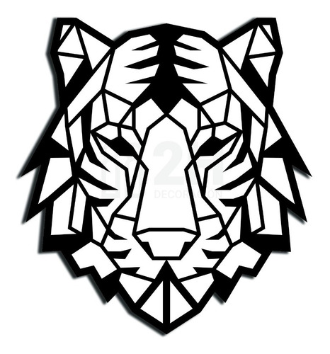 Figuras Tigre Animales Geométricos Nórdico Pega Fácil 30 Cm | MercadoLibre