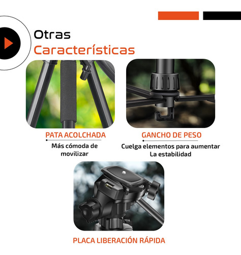 Tripode Camara Celular Tr3pod Aluminio Plegable + Control Negro