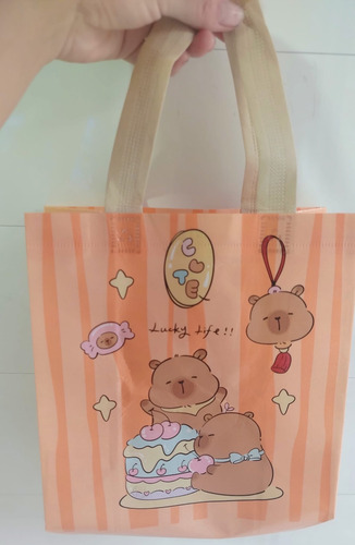 12 Bolsa Dulcero Capibara Reutilizable Fiesta Regalo Bolo Surtidos Capibara