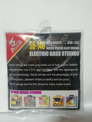 Imagen 2 de 3 de Cuerdas De Bajo Eléctrico Spock Set (5 Cuerdas)