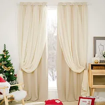 Comprar Nicetown, Juego De Cortinas Tela Voile Con Arandelas Y Corti