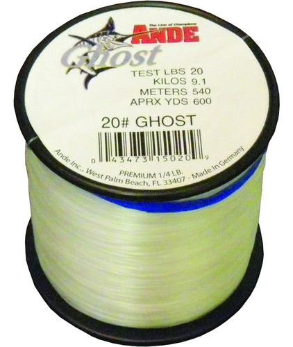 Ande Ghost Monofilamento Linea Pesca Carrete Libra Prueba