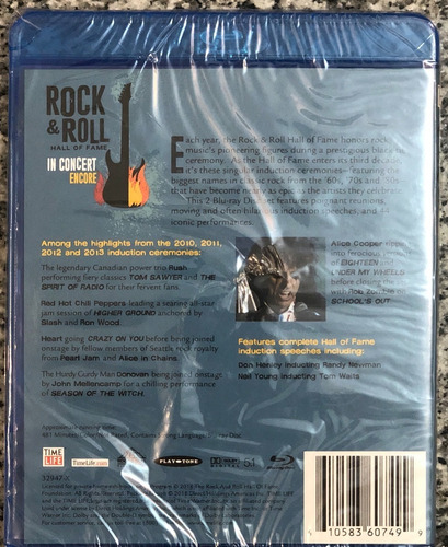 Imagen 2 de 2 de Rock And Roll Hall Of Fame In Concert Encore Blu-ray