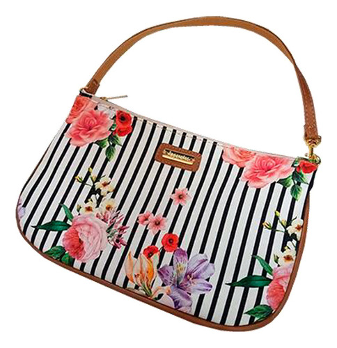 Necessaire Clutch Pequena 2 Em 1 Estampas Alça Mão Apparatos Cor Florido