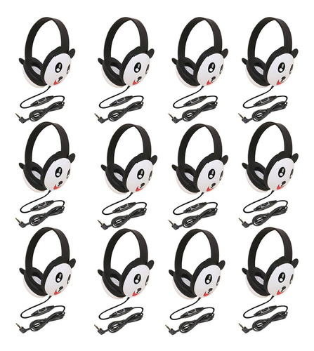 Auriculares Califone 2810-pa Listening First Stereo Panda Motif - Pack Of 12