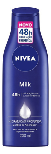 Loção hidratante para corpo Nivea Cuidado Corporal  Milk 200mL