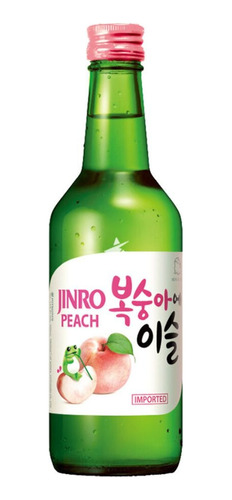 Soju Importado Aroma De Pêssego 13% Jinro Peach - 360ml