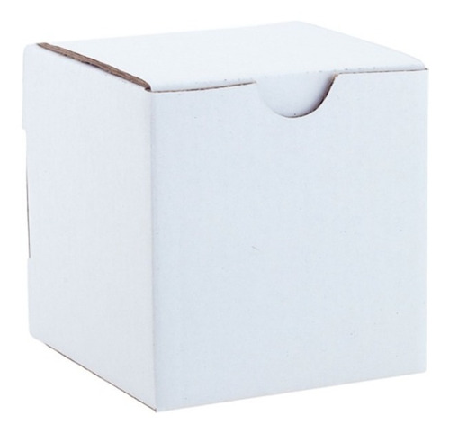 100 Cajas Chicas 12x12x12 Cartón Micro Corrugado Armable Color Blanco