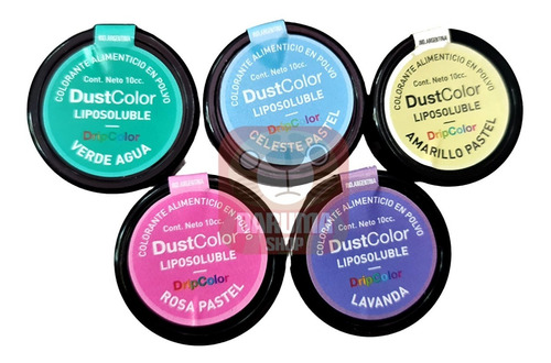 Imagen 1 de 3 de Colorante X5 Polvo Liposoluble Colores Pasteles Dust Color 