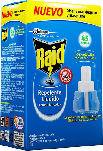 Repuesto Raid Líquido 45 Noches