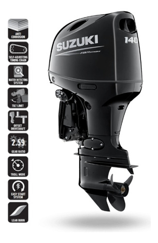 Motor De Popa Suzuki Df 140 Btl, 4 Tempos Poddium Náutica