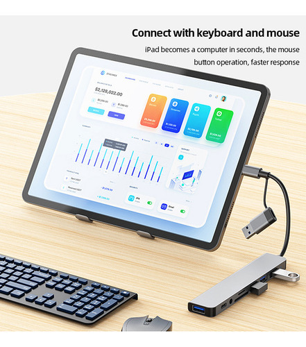 M Divisor De Hub Usb De Audio Tipo C Ocho En Unojf