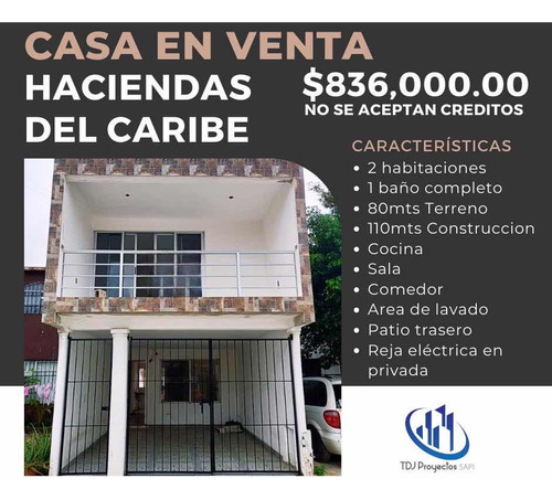 Vendo Casa En Haciendas Real Caribe En Cancún. No Creditos.