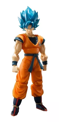 Boneco Goku Ssj Deus Blue Dragon Ball Super sh Figuarts Articulado