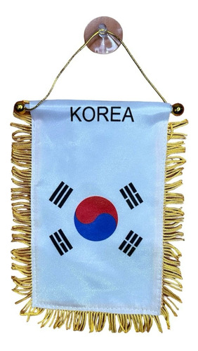 Bandera Corea Del Surcolgante Para Vidrio O Ventanas 13x18cm