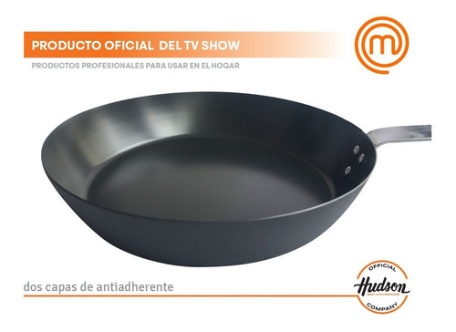 Imagen 4 de 9 de Sarten Acéro Carbono Hudson Antiadherente 24 Cm