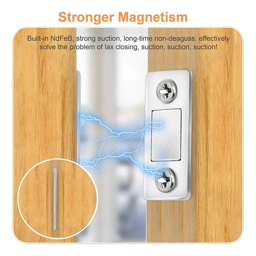 10 Peças De Ímãs De Porta De Armário, Fechaduras Magnéticas,