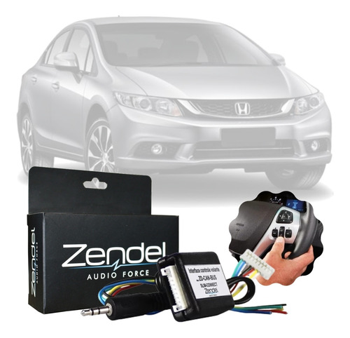 Interface Controle Volante Zendel Honda Civic G9 12/16