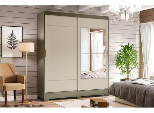 Guarda Roupa 2ptas Correr 2gavs C/esp B74 Duna/cristal-henn