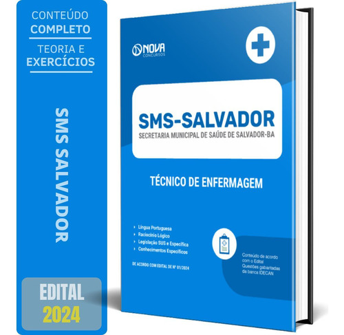 Apostila Sms Salvador Ba 2024 - Técnico De Enfermagem