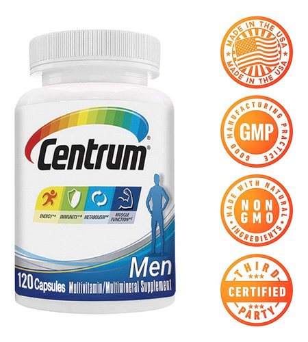 Centrum Hombre Multivitamínico Y Multiminerales 120 Tabletas