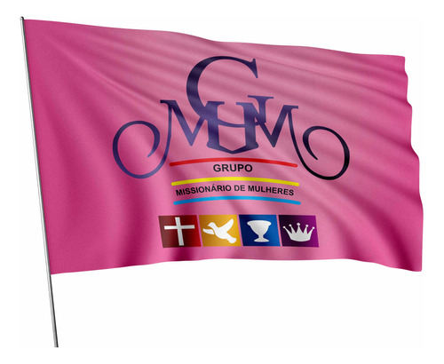 Bandeira Grupo Missionário De Mulheres Quadrangular  1x1,45m