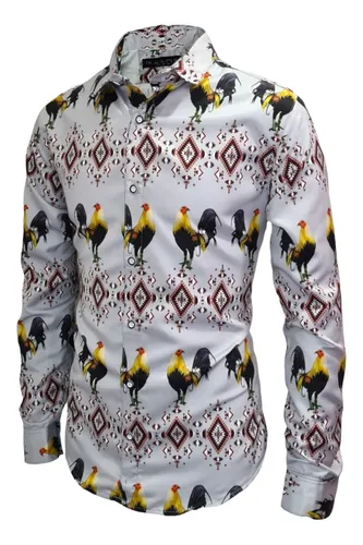 Camisa vaquera estampada hombre hotsell