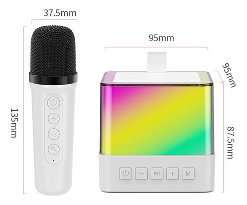 Set De 2 Micrófonos Y Altavoces Inalámbricos Karaoke Machine