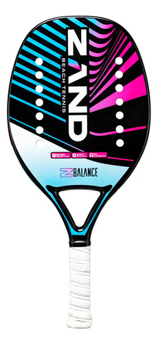 Raquete De Beach Tennis Zand Z Balance Fibra De Carbono 3k