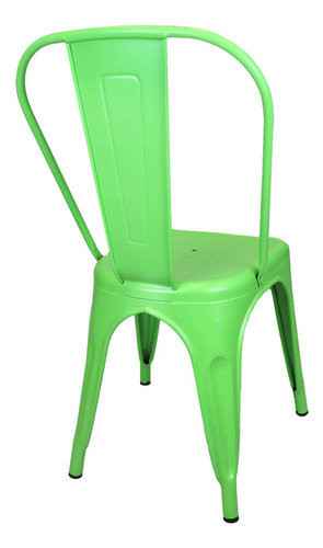 Kit 2 Cadeiras Design Tolix Iron Industrial Diversas Cores Estrutura Da Cadeira Verde