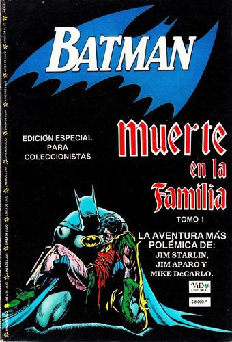 Comic Batman Muerte En La Familia  2 Tomos Original Vid