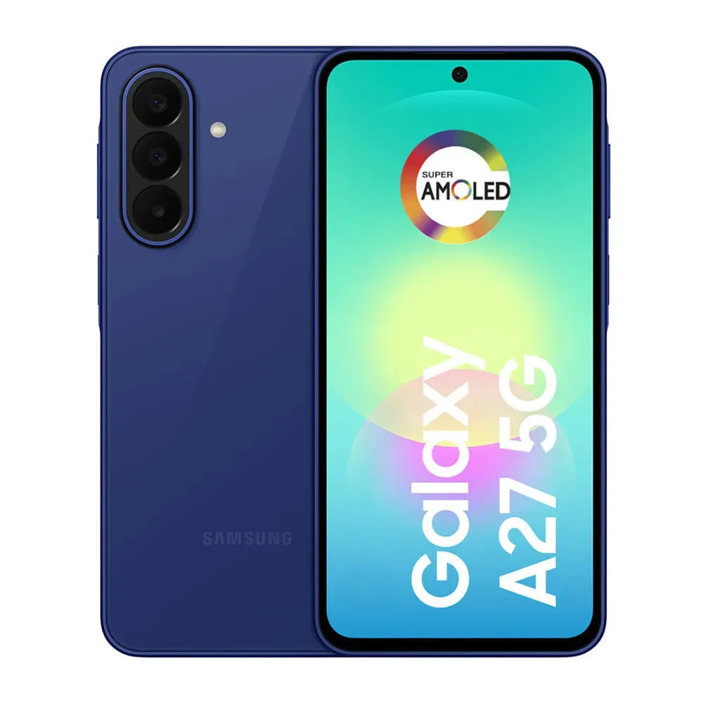 Samsung Galaxy A27 5G 128GB E 6GB RAM Super Amoled 6.7''Câmera Tripla 50MP Selfie 12MP 5000MAh Proteção IP67 NFC Dual Sim Recursos IA Azul