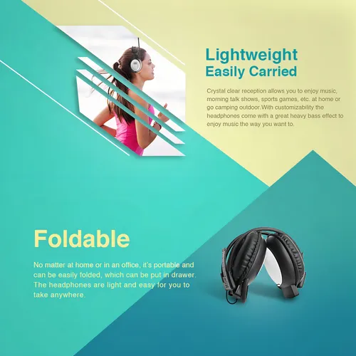 Audífonos De Radio Fm Portátiles Con La Mejor Recepción, Auriculares Inalámbricos Con Radio Integrado Para Caminar, Correr, Funciona Diariamente Con 2 Pilas Aa (no Incluidas)