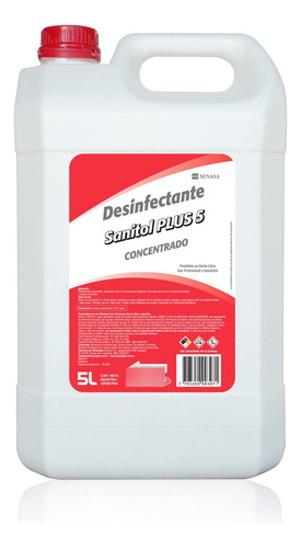 Desinfectante Sanitol Plus Senasa 5ta Gen X 5l Wassington