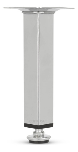 Pezinho Para Moveis 20 Cm Quadrado Com Regulagem De Altura