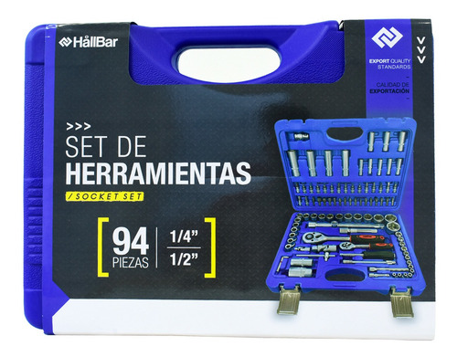 Kit Caja Set 94 Piezas Herramientas Llaves Tubos Puntas Auto