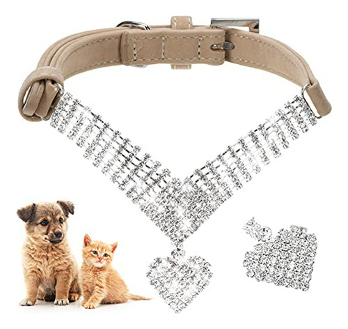 Collar De Perro Con Diamantes De Imitación  Lindo Collar Br