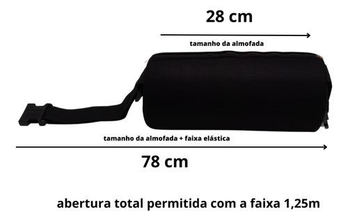Apoio Lombar Em Formato Cilíndrico Com Elástico E Clipes
