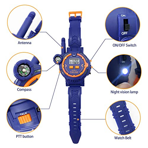 Walkie Talkie Recargable Niños, Walky Talky De Dos Ví...