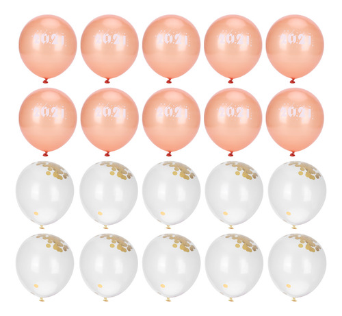 Set De Globos Con Lentejuelas Y Confeti, Látex, Fiesta De Añ