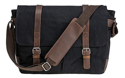 Bolso Hombro Grande Cuero Vintage 15.6puLG Laptop