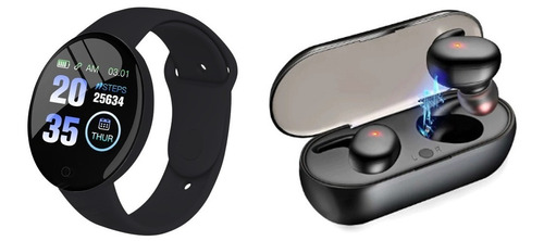 Reloj Inteligente D18 Smart Watch + Audifono Bluetooth Y30