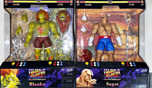 Street Fighter 2 Jada Toys Figura Blanka Y Sagat (Usado)