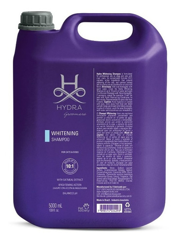 Shampoo Blanqueador Perro Gato Hydra Pro Whitening 5 L