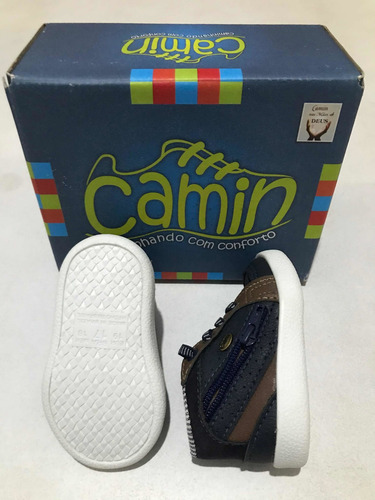 Tênis Infantil Cano Alto, Marinho Camin