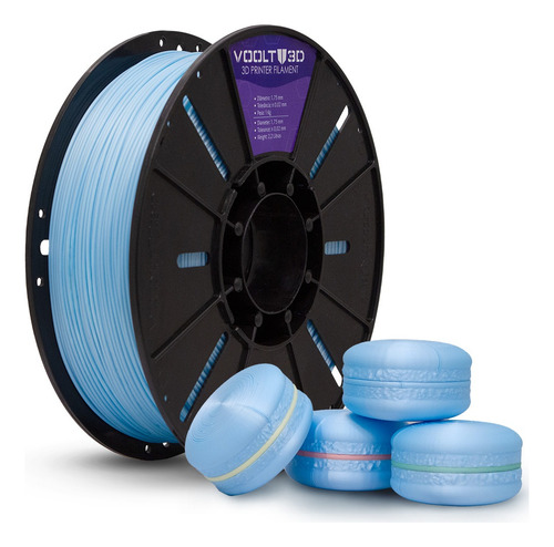 Filamento Pla Macaron Velvet Azul 1kg Impressão Peças 3d