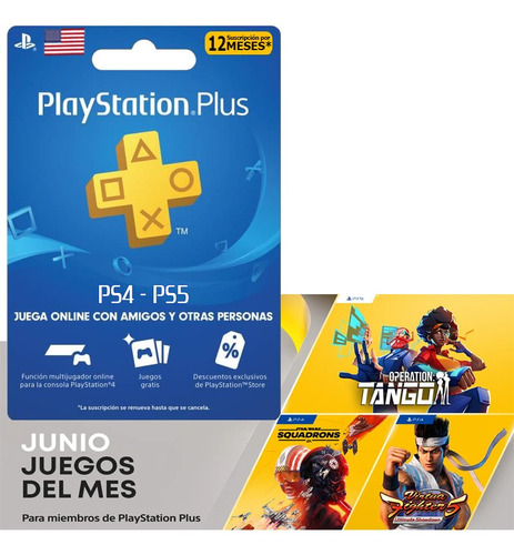 Ps Plus 12 Meses 1 Año Cuentas De Eeuu Usa Macrotec