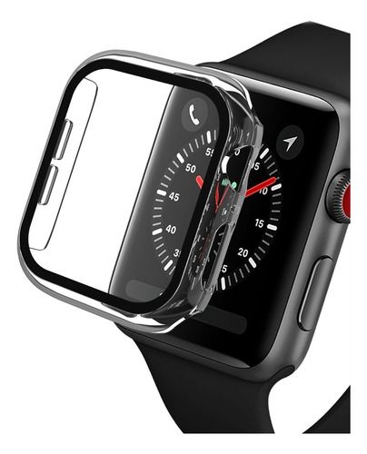 Capa Bumper Vidro Temperado Compatível Apple Watch Premium Cor da caixa Transparente 44mm