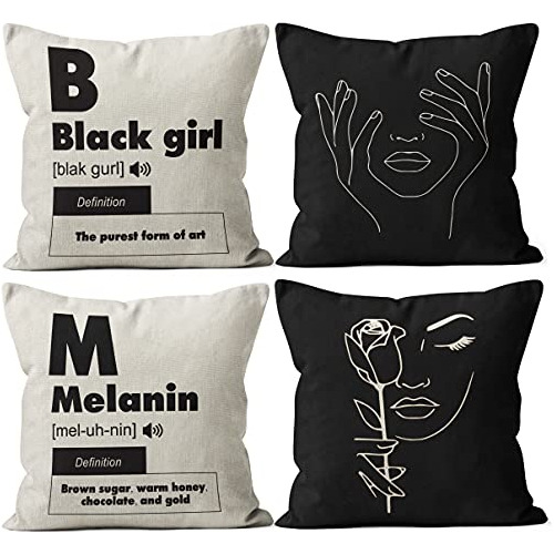 Fundas De Almohada De Chica Negra, Regalos Hija, Regalo...