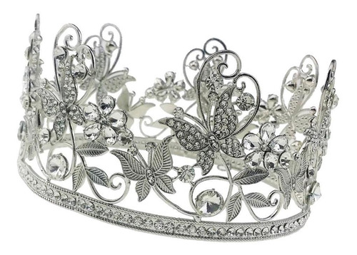 Elegante Tiara De Princesa Con Corona De Cristal Para Mujer